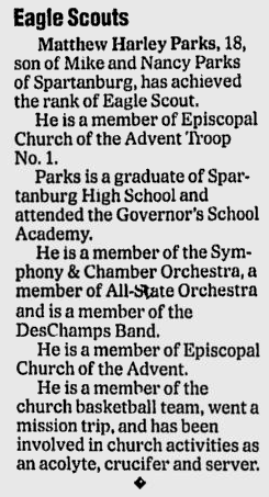 Spartanburg Herald-Journal, 10 October 2004, page B7