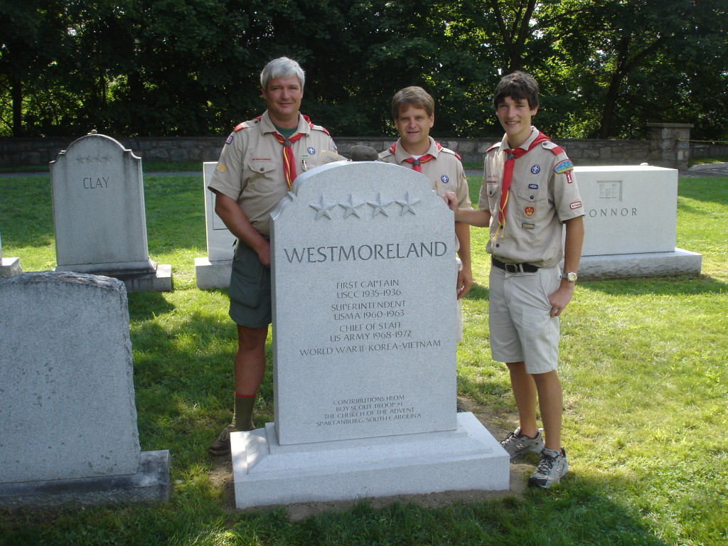 Troop 1 raises funds for West Point marker for General Westmorland.